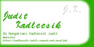 judit kadlecsik business card